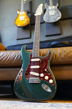Pre-Owned Tom Anderson Icon Classic, In-Distress, Bullit Green over 3 Color Burst 