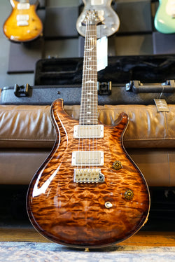 PRS Wood Library Custom 24, Quilt Maple 10 Top / East Indian Rosewood Neck - Copperhead Burst