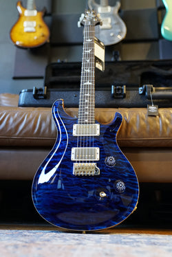PRS Wood Library Custom 24, Quilt Maple 10 Top / East Indian Rosewood Neck - Whale Blue