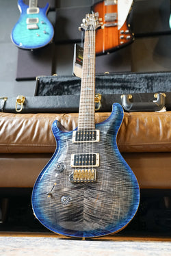 PRS Wood Library Custom 24 Left-Handed, 10 Top - Charcoal Blue Burst