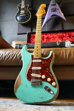 Pre-Owned Fender Custom Shop '69 Stratocaster Relic, Sea Foam Green, Masterbuilt by Greg Fessler