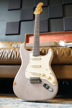 Fender Custom Shop '60 Stratocaster, Roasted AAA Maple Neck, Trans Shell Pink - Master Built by Greg Fessler