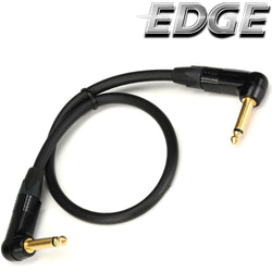 HOSA EDGE CGK001.5RR Guitar Patch Cable, Neutrik RIGHT-ANGLE TO SAME, 18 IN / 45CM