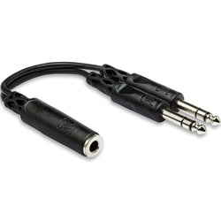 HOSA YPP308 Y CABLE, 1/4 IN TRSF TO DUAL 1/4 IN TRS