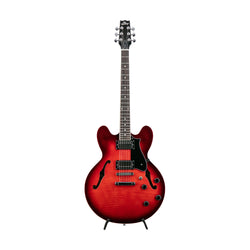 Heritage Ascent+ H-535 Electric Guitar, Scarlet Red Burst