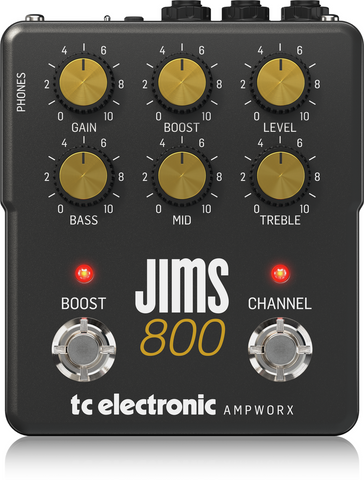TC Electronic Ampworx High Gain JIMS 800 Preamp Pedal top view