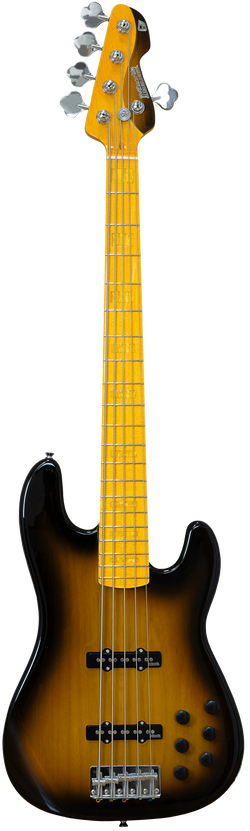 Markbass MB GV 5 Gloxy Tobacco Sunburst CR MP Bass Guitar w/ Gigbag