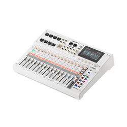 Yamaha MGX16 16-Channel Digital Mixing Console - White front right side angle