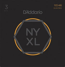 D'Addario NYXL1046-3P Nickel Wound Electric Guitar Strings - Regular Light (10-46) 3 Sets