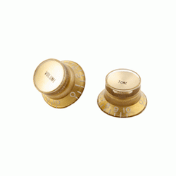 Gibson Top Hat Knobs (4 Pack) - Gold w/ Gold Metal Insert