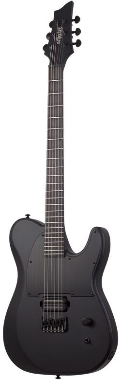 Schecter PT Black Ops Electric Guitar, Satin Black Open Pore