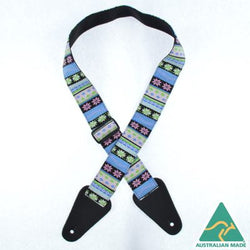 Colonial Leather Rag Strap - Candy Stripe Blue