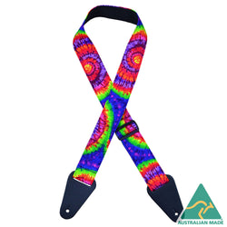 Colonial Leather Rag Strap - Multi-Coloured Tie Dye