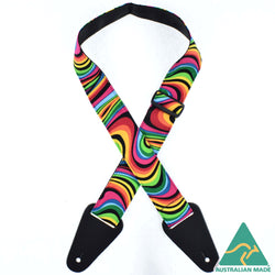 Colonial Leather Rag Strap - Multi-Coloured Psychedelic