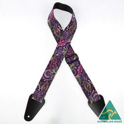 Colonial Leather Aboriginal Art - Bush Tucker After Rain Purple