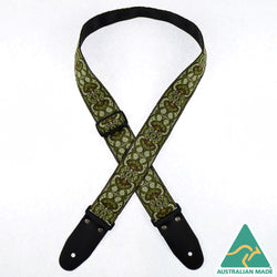 Colonial Leather Jacquard Rag Strap - Green