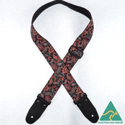Colonial Leather Ragstrap Paisley - Red