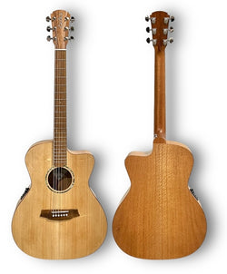 Cole Clark STUDIO GA, All Solid Acoustic Guitar, Bunya Face, Silky Oak Back & Sides