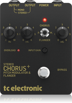TC Electronic SCF GOLD Stereo Chorus Flanger Pedal top view