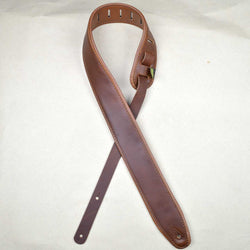 Colonial Leather 2.5″ Padded Upholstery Leather Guitar Strap Brown & Tan