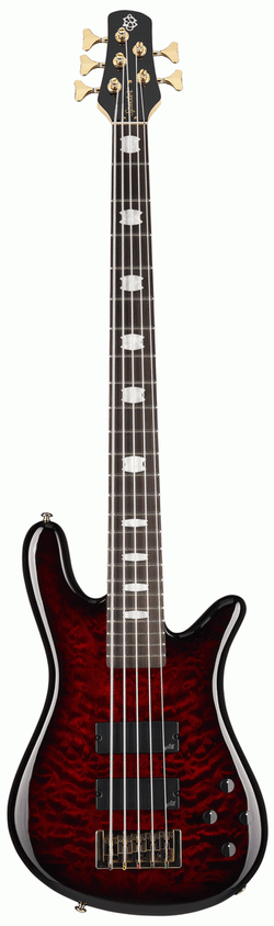 Spector Icon NS-5 Bolt-On 5-String Bass Guitar, Black Cherry