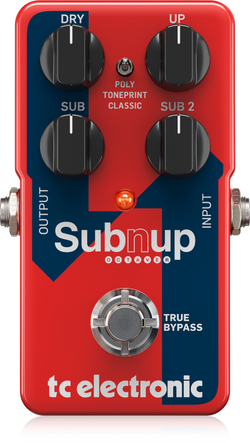 TC Electronic Sub 'N' Up Polyphonic Octave Pedal top view