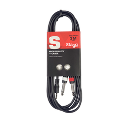 Stagg SYC3/MPSB2P_E Y Split High Quality Mini Jack To 2 x Jack 3m (10′)