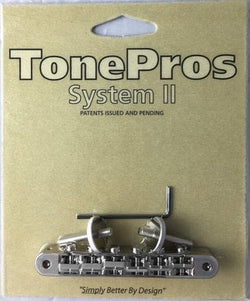 TonePros AVR2P Replacement Bridge with Notched Saddles - Nickel