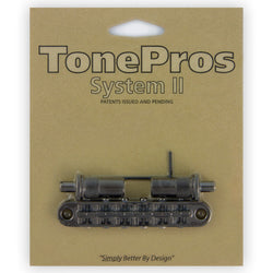 TonePros T3BT Metric Tune-O-Matic (large posts, notched saddles) Bridge - Black