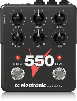 TC Electronic Ampworx High Gain 550 Preamp Pedal top view