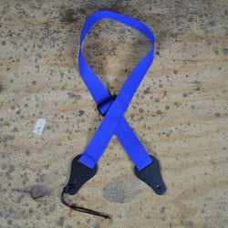 Colonial Leather Blue Webbing Ukulele Strap