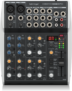 BEHRINGER XENYX 1002SFX - Premium Analog 10-Input Mixer with USB Streaming Interface and Effects