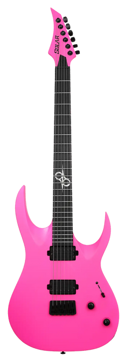Solar A2.6PN Electric Guitar - Pink Neon