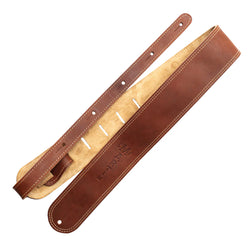 Martin Ball Glove Leather Guitar Strap - Suede Brown