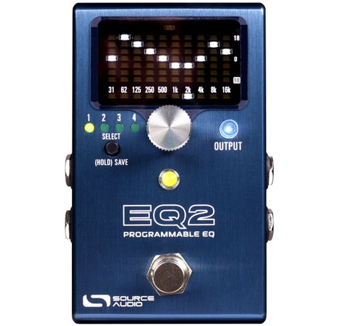 Source Audio EQ2 Programmable and MIDI Controllable Equaliser Pedal top view