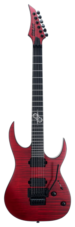 Solar S1.6FRFBR Electric Guitar - Flame Blood Red Matte