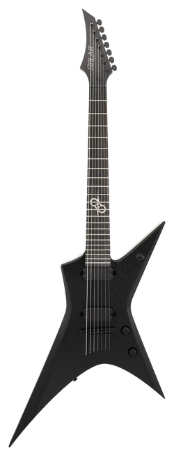 Solar X2.7BOP+ Electric Guitar - Black Open Pore - 7 STRING Front Photo