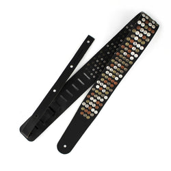 Richter Raw II Rivet Black / Vintage Mix Guitar Strap #1318