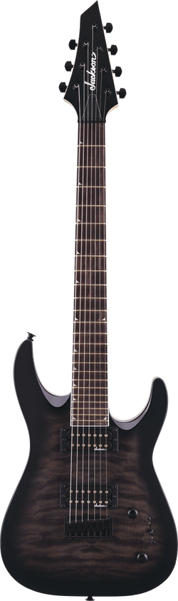 Jackson JS Series Dinky Arch Top JS22Q-7 DKA HT, Transparent Black Burst