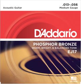D'Addario EJ17 ACOUSTIC PHOS BRONZE MED .013 .056