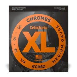 D'Addario ECB82 Chromes Bass Guitar Strings, Medium, 50-105, Long Scale