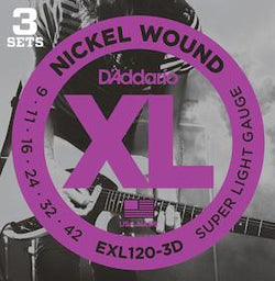 D'Addario EXL120-3D 3 Pack