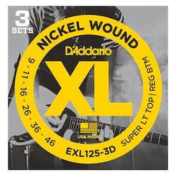 D'Addario EXL125-3D 3 Pack