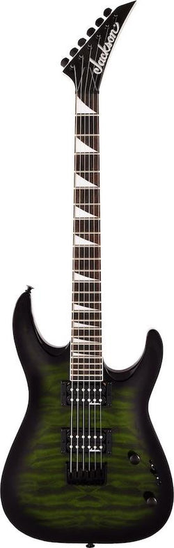 Jackson JS Series Dinky Arch Top JS32Q DKA HT Amaranth Fingerboard Transparent Green Burst
