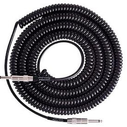 Lava Cable RETRO COIL 20FT STRAIGHT TO STRAIGHT BLK