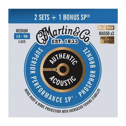 Martin Authentic Acoustic Strings, Medium, 13-56 Promo 3PK