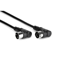 Hosa MID-310RR - Right-angle MIDI Cable, Right-angle 5-pin DIN to Same, 10 ft