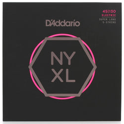 D'Addario NYXL45130SL Nickel Wound Bass Guitar Strings, Regular Light 5-String, 45-130, Super Long Scale