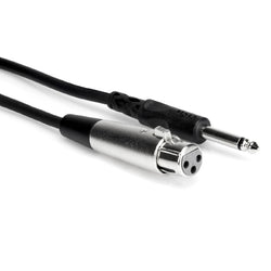 Hosa PXF-110 Mono 1/4 inch Male to 3-Pin XLR (XLR3F) Female Unbalanced Audio Cable (3m)