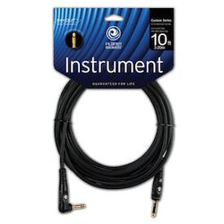 Planet Waves PW-GRA-10 D'Addario Custom Series Instrument Cable,Right Angle, 10 feet